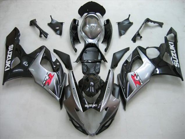 Carenado Moto GSXR 1000 K5 2005-2006 - Negro Plata Gris