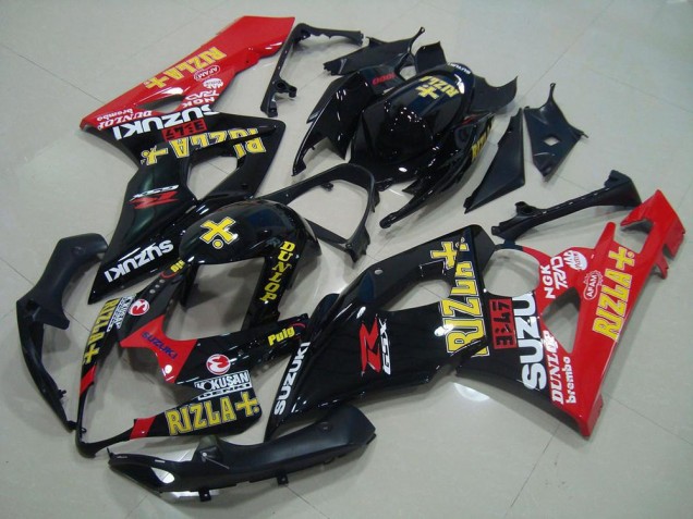 Carenado Moto GSXR 1000 K5 2005-2006 - Negro Rojo Rizla