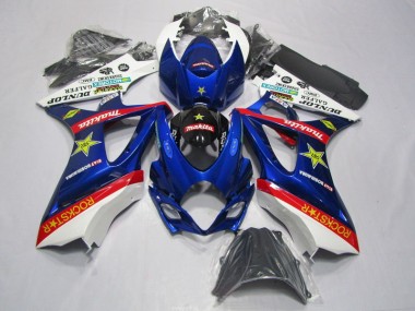 Carenado Moto GSXR 1000 K7 2007-2008 - Azul Rojo Rockstar