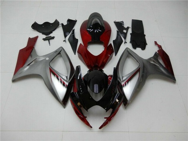 Carenado Moto GSXR 600 / 750 K6 2006-2007 - Rojo Plata