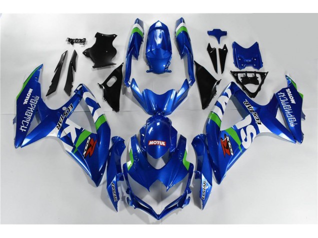 Carenado Moto GSXR 600 / 750 K8 2008-2010 - Azul Blanco Verde Carenado Moto GSXR 600 / 750 K8 2008-2010 - Azul Blanco Verde