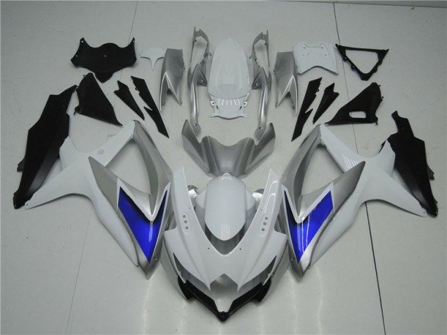 Carenado Moto GSXR 600 / 750 K8 2008-2010 - Blanco Plata Azul Carenado Moto GSXR 600 / 750 K8 2008-2010 - Blanco Plata Azul