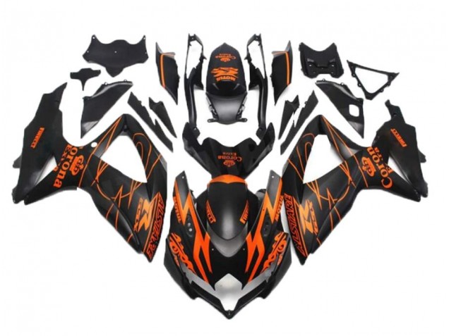 Carenado Moto GSXR 600 / 750 K8 2008-2010 - Negro Naranja Carenado Moto GSXR 600 / 750 K8 2008-2010 - Negro Naranja