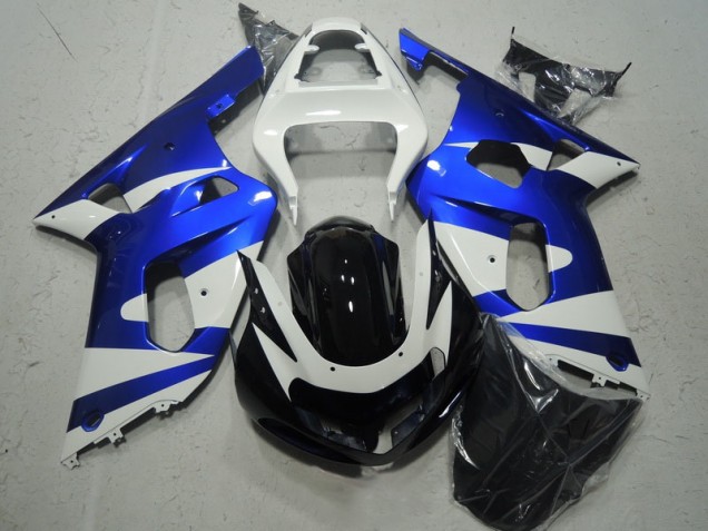 Carenado Moto GSXR 600 K1 K2 K3 2001-2003 - Blanco Azul Carenado Moto GSXR 600 K1 K2 K3 2001-2003 - Blanco Azul