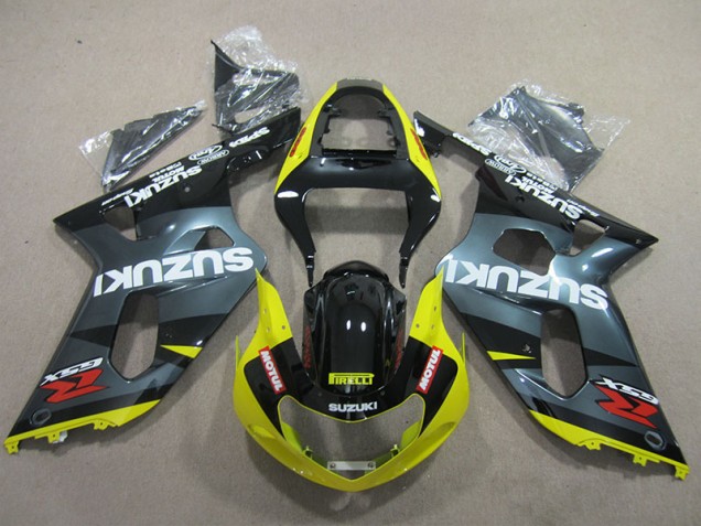 Carenado Moto GSXR 600 K1 K2 K3 2001-2003 - Negro Amarillo Motul Carenado Moto GSXR 600 K1 K2 K3 2001-2003 - Negro Amarillo Motul