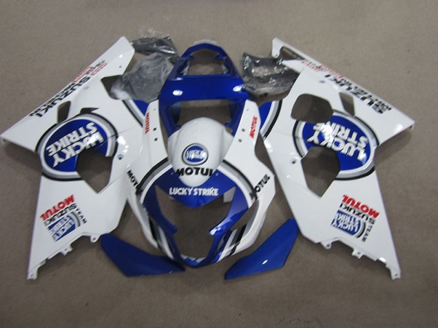 Carenado Moto GSXR 600 K4 2004-2005 - Azul Blanco Lucky Strike Motul Carenado Moto GSXR 600 K4 2004-2005 - Azul Blanco Lucky Strike Motul