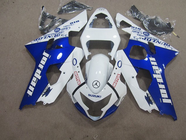 Carenado Moto GSXR 600 K4 2004-2005 - Blanco Azul Motul Carenado Moto GSXR 600 K4 2004-2005 - Blanco Azul Motul