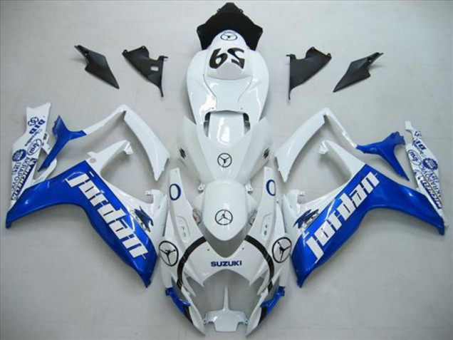 Carenado Moto GSXR 600 K6 2006-2007 - Blanco Azul Jordan Carenado Moto GSXR 600 K6 2006-2007 - Blanco Azul Jordan