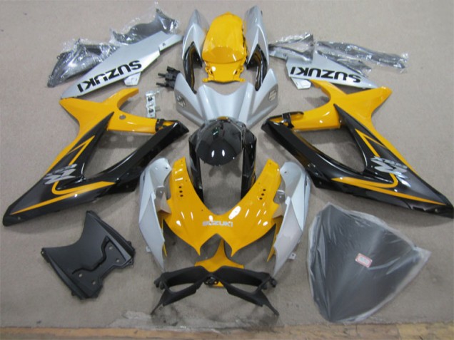 Carenado Moto GSXR 600 K8 2008-2010 - Amarillo Blanco Negro Carenado Moto GSXR 600 K8 2008-2010 - Amarillo Blanco Negro