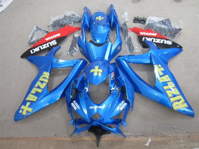 Carenado Moto GSXR 600 K8 2008-2010 - Azul Amarillo Rizla Blanco Motul