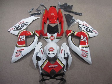 Carenado Moto GSXR 600 K8 2008-2010 - Blanco Lucky Strike Rojo Motul