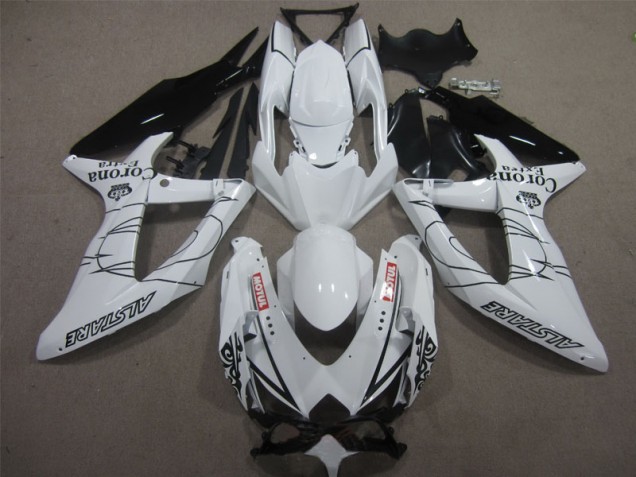 Carenado Moto GSXR 600 K8 2008-2010 - Blanco Negro Corona Extra Motul Carenado Moto GSXR 600 K8 2008-2010 - Blanco Negro Corona Extra Motul