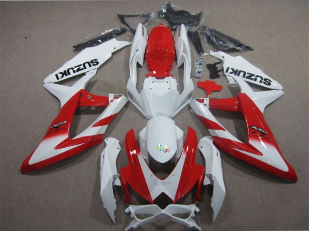 Carenado Moto GSXR 600 K8 2008-2010 - Blanco Rojo Carenado Moto GSXR 600 K8 2008-2010 - Blanco Rojo