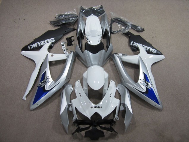 Carenado Moto GSXR 600 K8 2008-2010 - Plata Azul Blanco