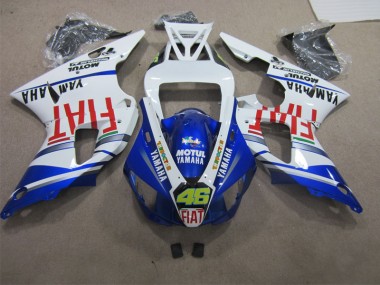 Carenado Moto R1 1998-1999 - Azul Blanco Motul Fiat 46