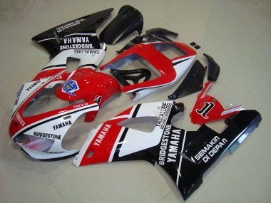 Carenado Moto R1 1998-1999 - Negro Rojo Pegatinas