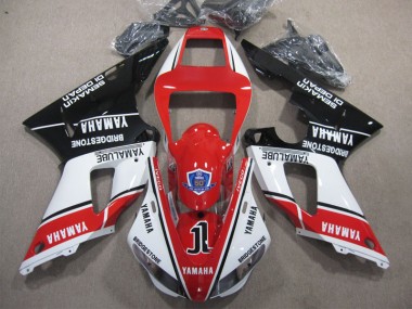 Carenado Moto R1 1998-1999 - Rojo Blanco Negro 50