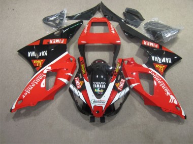 Carenado Moto R1 1998-1999 - Rojo Negro Blanco Santander