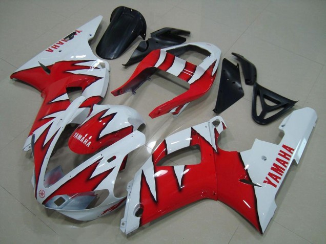 Carenado Moto R1 2000-2001 - Blanco Rojo Llama Carenado Moto R1 2000-2001 - Blanco Rojo Llama