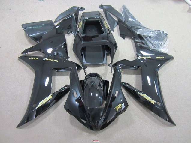 Carenado Moto R1 2002-2003 - Negro Oro Calcomanías Carenado Moto R1 2002-2003 - Negro Oro Calcomanías