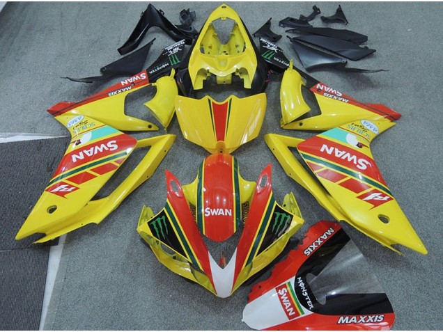 Carenado Moto R1 2007-2008 - Amarillo Rojo Swan Carenado Moto R1 2007-2008 - Amarillo Rojo Swan