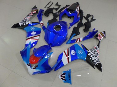 Carenado Moto R1 2007-2008 - Azul Blanco Negro Pegatinas