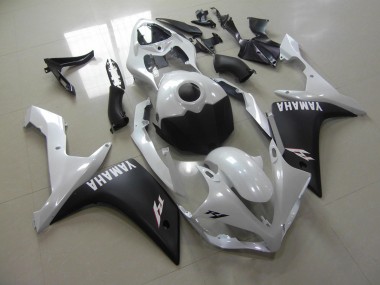 Carenado Moto R1 2007-2008 - Blanco Perla Negro Mate