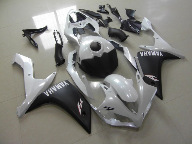 Carenado Moto R1 2007-2008 - Blanco Perla Negro Mate