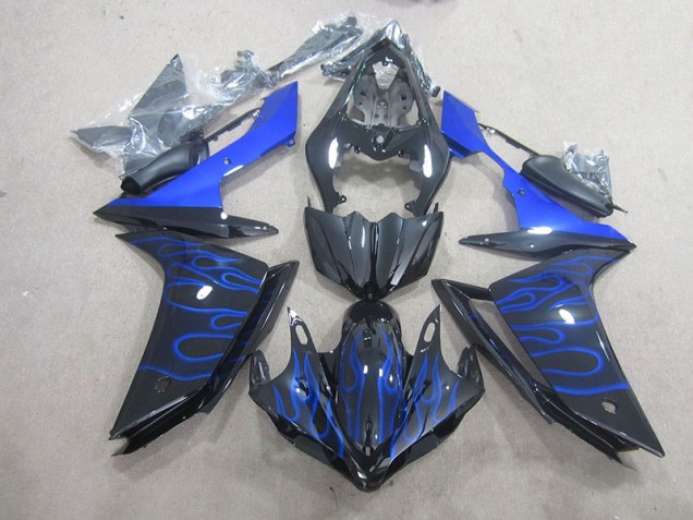 Carenado Moto R1 2007-2008 - Llama azul negra Carenado Moto R1 2007-2008 - Llama azul negra