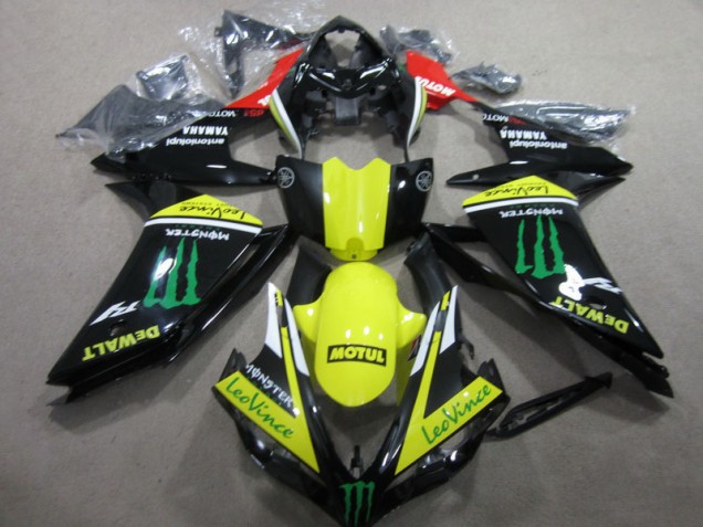 Carenado Moto R1 2007-2008 - Negro Amarillo Motul Leovince Carenado Moto R1 2007-2008 - Negro Amarillo Motul Leovince