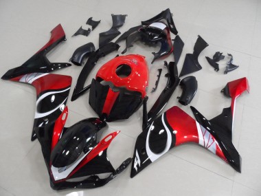Carenado Moto R1 2007-2008 - Negro Rojo Brillante