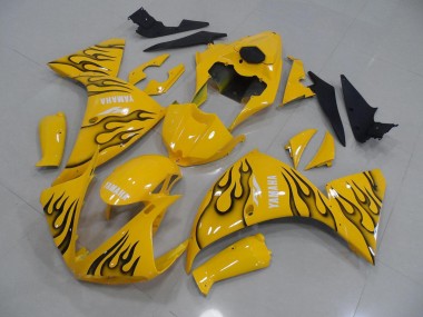 Carenado Moto R1 2009-2011 - Amarillo Negro Llama