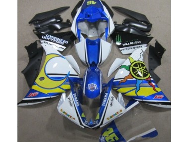 Carenado Moto R1 2009-2011 - Azul Blanco Amarillo 46