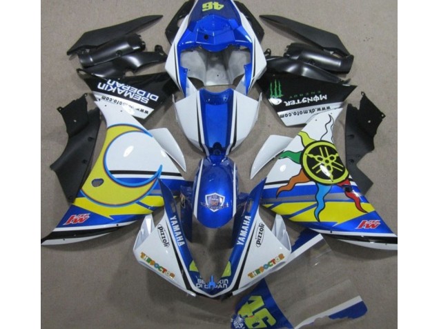 Carenado Moto R1 2009-2011 - Azul Blanco Amarillo 46 Carenado Moto R1 2009-2011 - Azul Blanco Amarillo 46