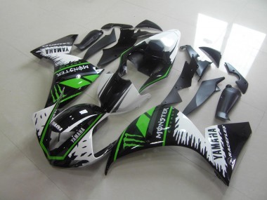 Carenado Moto R1 2009-2011 - Blanco Verde Monster