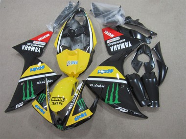 Carenado Moto R1 2009-2011 - Negro Amarillo Motul Monster