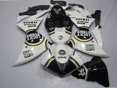 Carenado Moto R1 2009-2011 - Negro Blanco Lucky Strike
