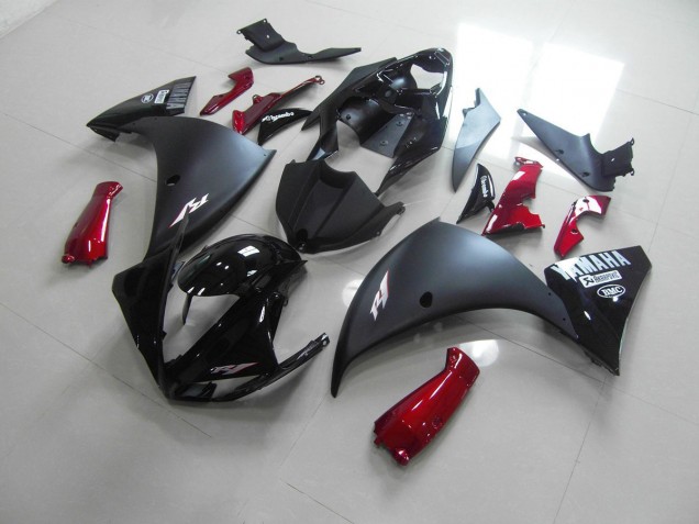 Carenado Moto R1 2009-2011 - Negro Mate Rojo Carenado Moto R1 2009-2011 - Negro Mate Rojo