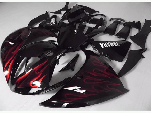 Carenado Moto R1 2009-2011 - Rojo Negro Llama Carenado Moto R1 2009-2011 - Rojo Negro Llama