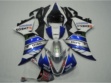 Carenado Moto R1 2012-2014 - Azul Blanco IVECO
