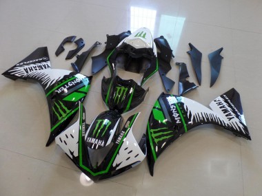 Carenado Moto R1 2012-2014 - Blanco Verde Big Monster