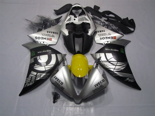 Carenado Moto R1 2012-2014 - Negro Plata Iveco Yamalube Monster Carenado Moto R1 2012-2014 - Negro Plata Iveco Yamalube Monster