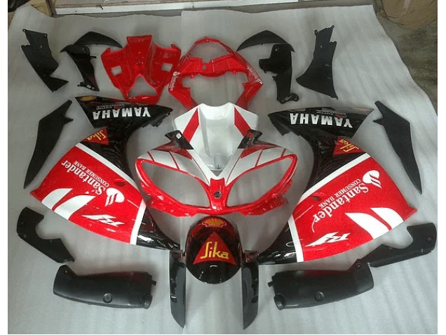 Carenado Moto R1 2012-2014 - Rojo Blanco & Negro Graphic