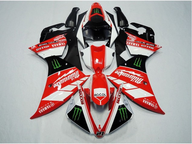 Carenado Moto R1 2012-2014 - Rojo Blanco Rocol