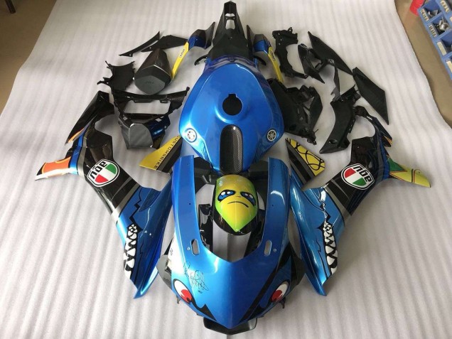Carenado Moto R1 2015-2019 - Azul Tiburón