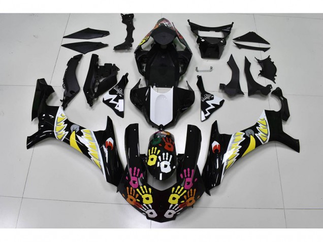 Carenado Moto R1 2015-2019 - Negro Blanco Carenado Moto R1 2015-2019 - Negro Blanco