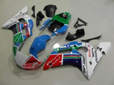 Carenado Moto R6 1998-2002 - Azul Blanco Verde Rojo Wudy Motul Dunlop