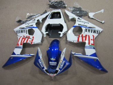 Carenado Moto R6 2003-2005 - Blanco Azul Motul Fiat
