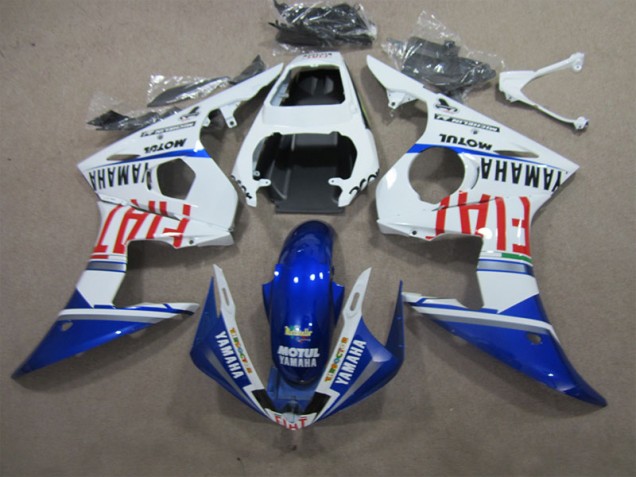 Carenado Moto R6 2003-2005 - Blanco Azul Motul Fiat Carenado Moto R6 2003-2005 - Blanco Azul Motul Fiat