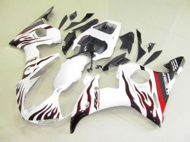 Carenado Moto R6 2003-2005 - Blanco & Llama